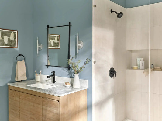 Aluma Matte black one-handle low arc bathroom faucet