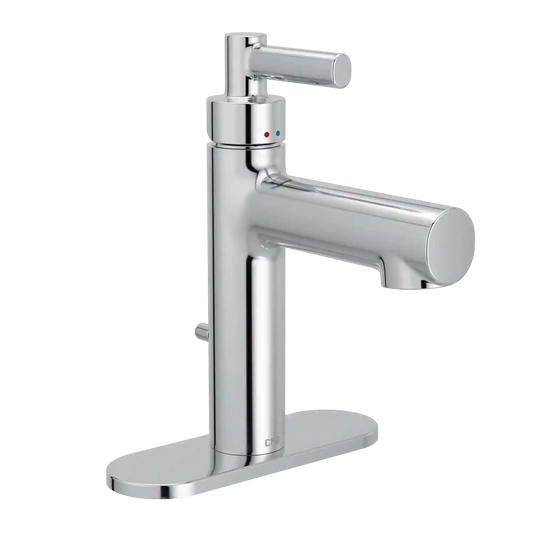 Aluma Chrome one-handle low arc bathroom faucet