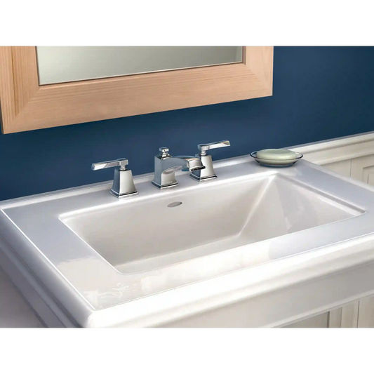 Boardwalk Two-Handle Low Arc Bathroom Faucet