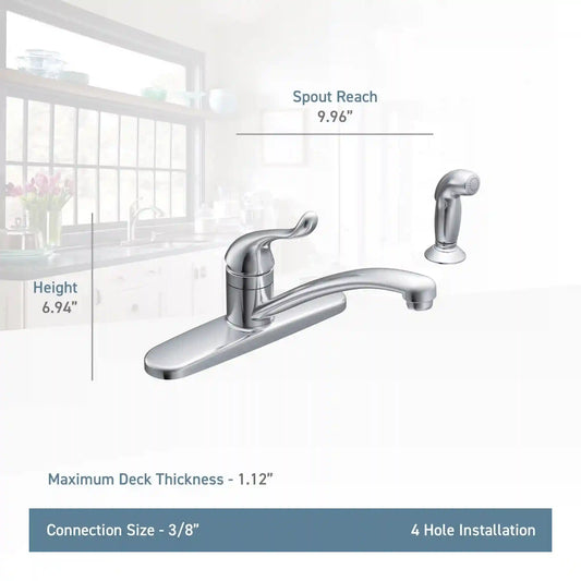 Adler One-Handle Low Arc Kitchen Faucet