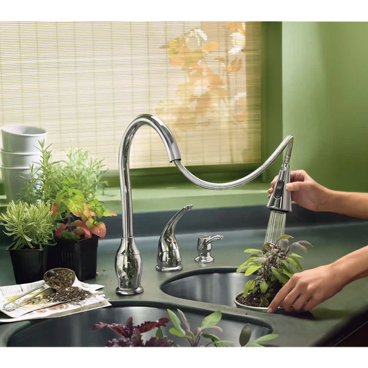 Trianna One-Handle High Arc Pullout Kitchen Faucet