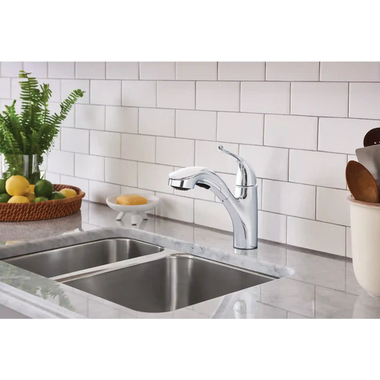 Brecklyn One-Handle Low Arc Pullout Kitchen Faucet