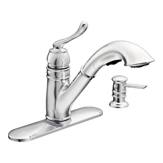 Dorsey One-Handle Low Arc Pullout Kitchen Faucet