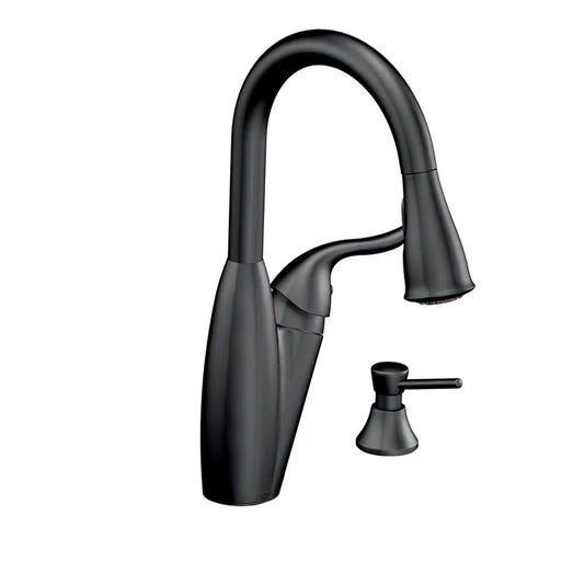Solidad Chrome one-handle high arc pulldown kitchen faucet