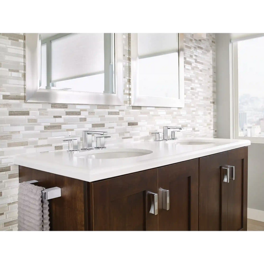 90 Degree Two-Handle Low Arc Bathroom Faucet
