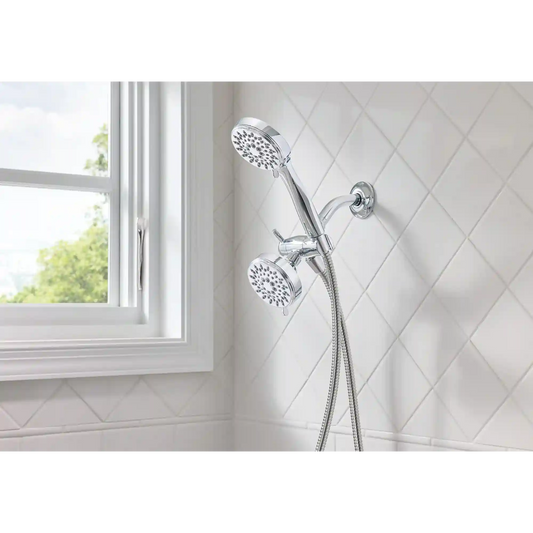 Ignite Five-Function 3 3/4" Diameter Standard Spray Head with Handheld Shower