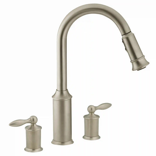 Aberdeen Two-Handle High Arc Pulldown Kitchen Faucet