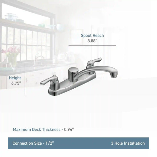 Chateau Two-Handle Low Arc Kitchen Faucet