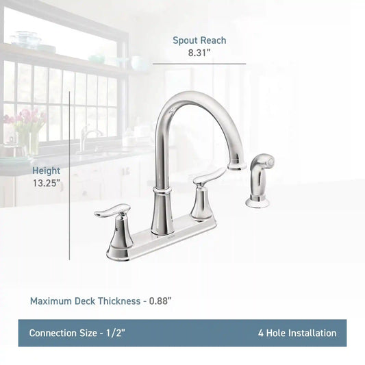 Solidad Two-Handle High Arc Kitchen Faucet