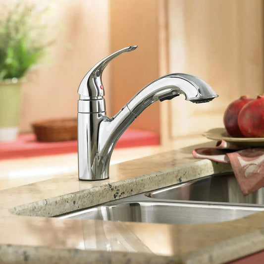 Caprillo One-Handle Low Arc Pullout Kitchen Faucet