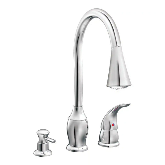 Trianna One-Handle High Arc Pullout Kitchen Faucet