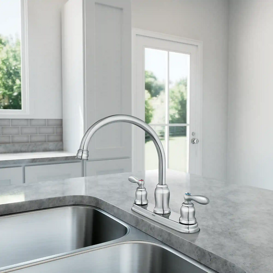 Caldwell Two-Handle Low Arc Kitchen Faucet