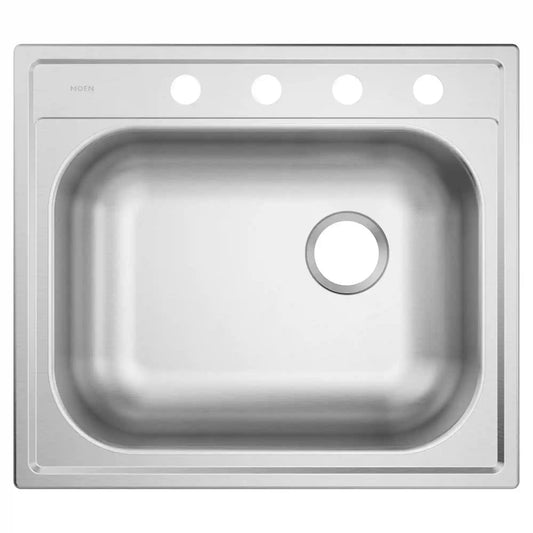 2000 Series 25"x22" Steel 20 Gauge Single Bowl Drop In Sink