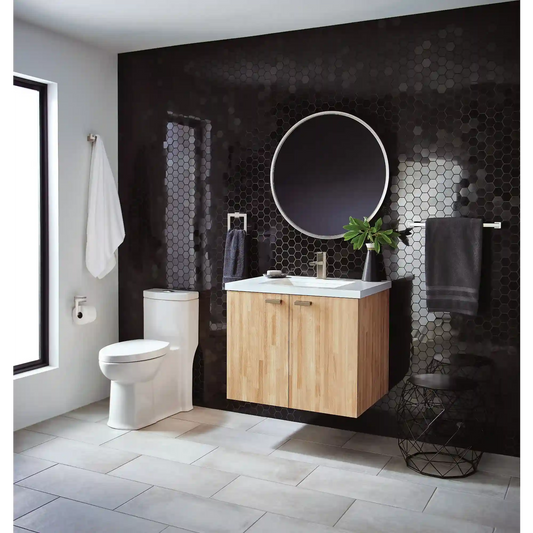 90 Degree One-Handle Low Arc Bathroom Faucet